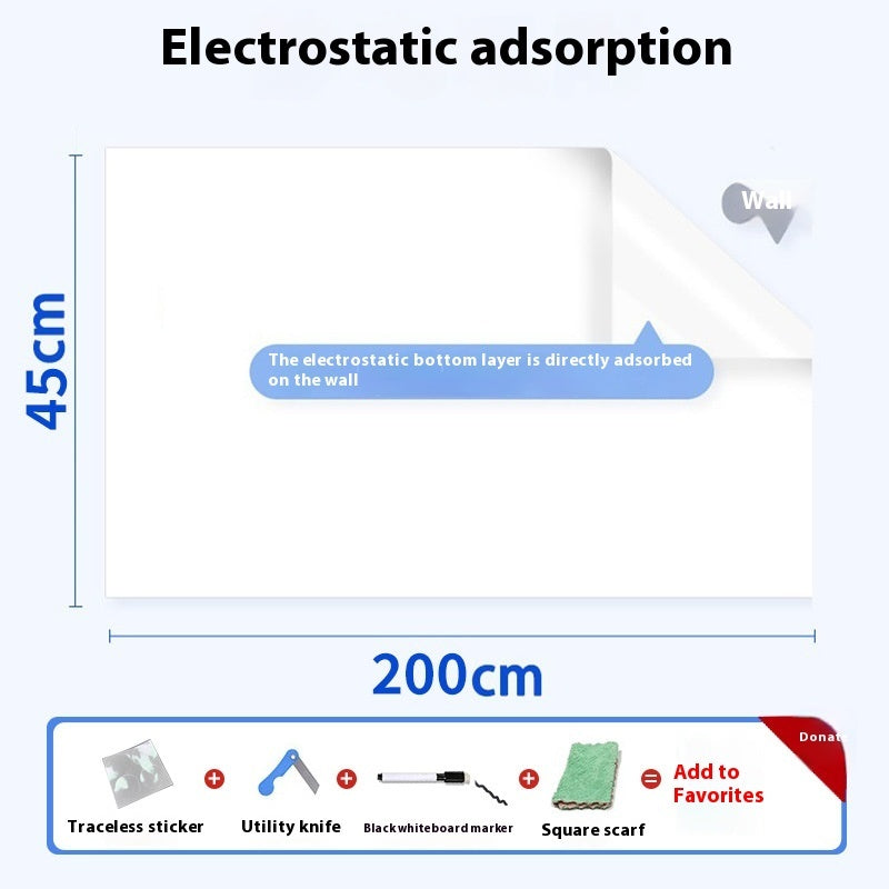 Plastic Electrostatic Adsorption Whiteboard Wall Sticker