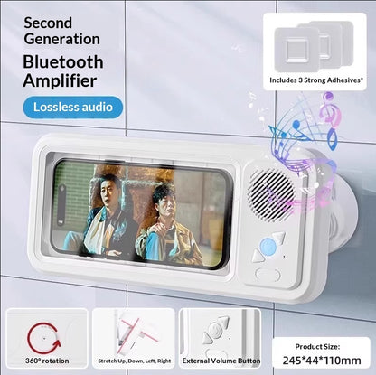 Waterproof Bluetooth Speaker Phone Holder For Bathroom And Shower