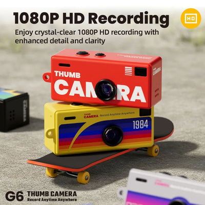 Mini Thumb Camera 1080P Wide Angle Lens Student Outdoor Sports Camera With 32GB Card Photo Video Mini Travel Pocket Camera