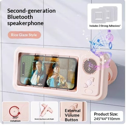 Waterproof Bluetooth Speaker Phone Holder For Bathroom And Shower