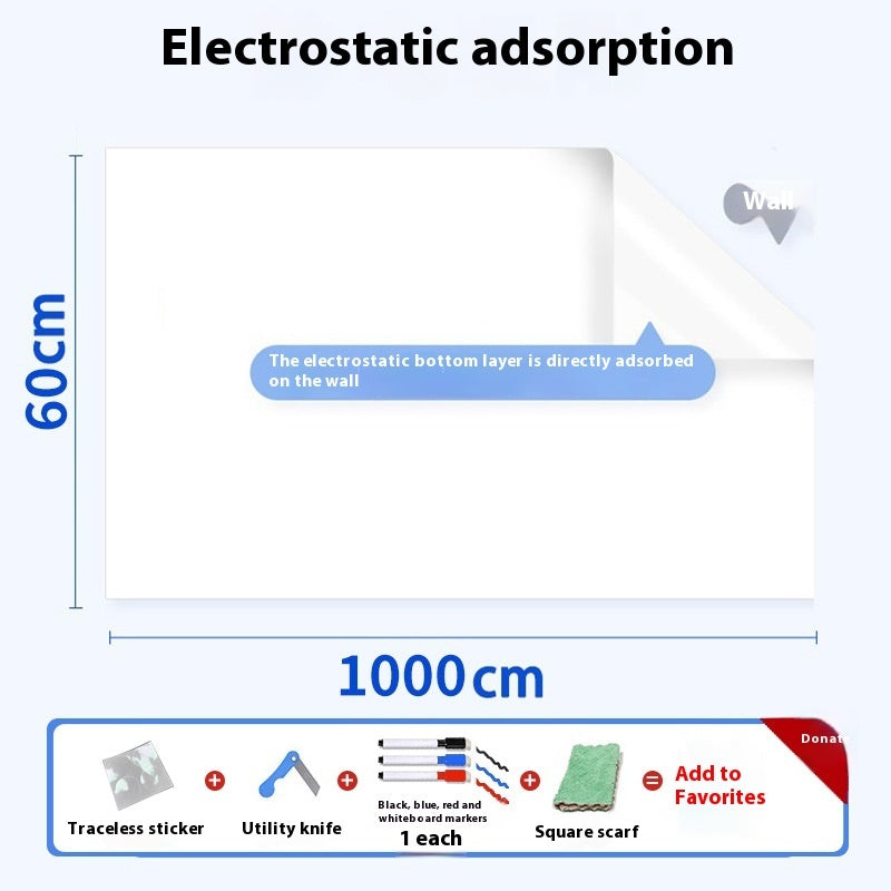 Plastic Electrostatic Adsorption Whiteboard Wall Sticker
