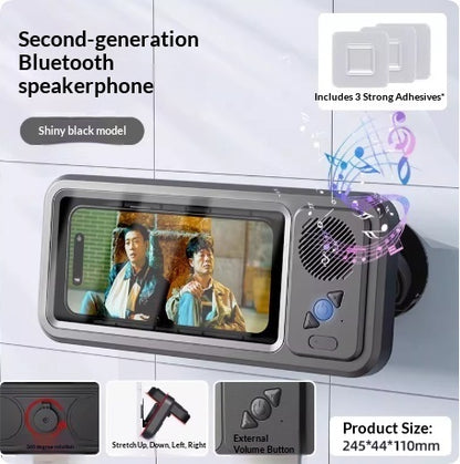 Waterproof Bluetooth Speaker Phone Holder For Bathroom And Shower