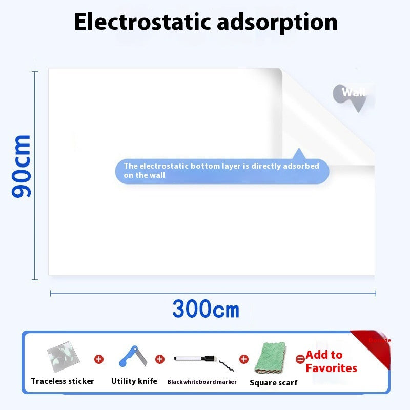 Plastic Electrostatic Adsorption Whiteboard Wall Sticker
